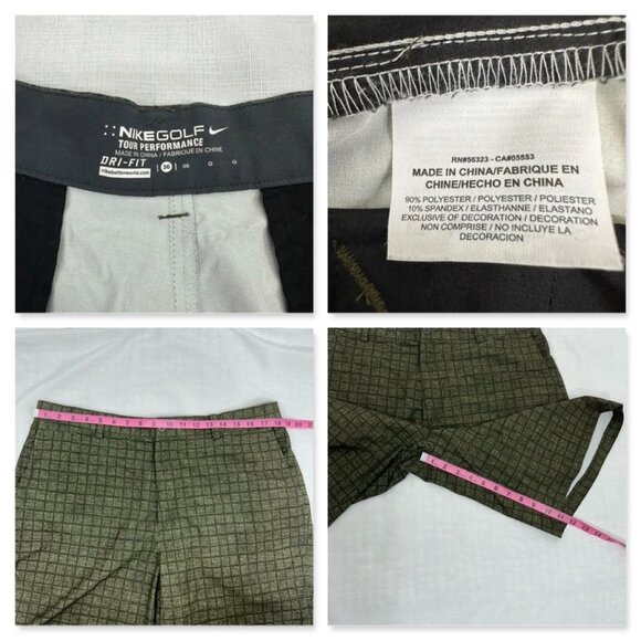 Lot of 4 Nike Men’s size 36 Plaid Tan White Gray Green Shorts - Picture 12 of 16